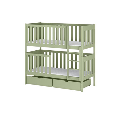 David Single (3') Solid Wood Drawers Bed Frame with Mattress