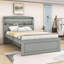 Lit plateforme Beranda avec tablettes de rangement, lit gigogne et 2 tiroirs-945642904-945642906