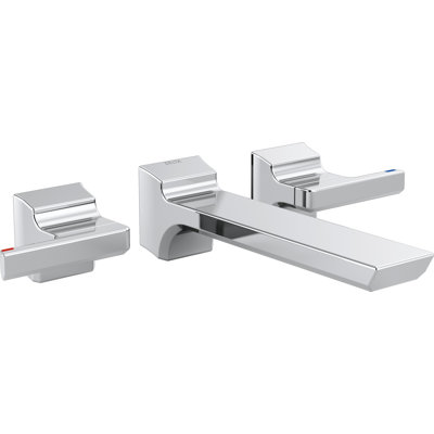 Pivotal Double Handle Wall Mounted Bathroom Faucet