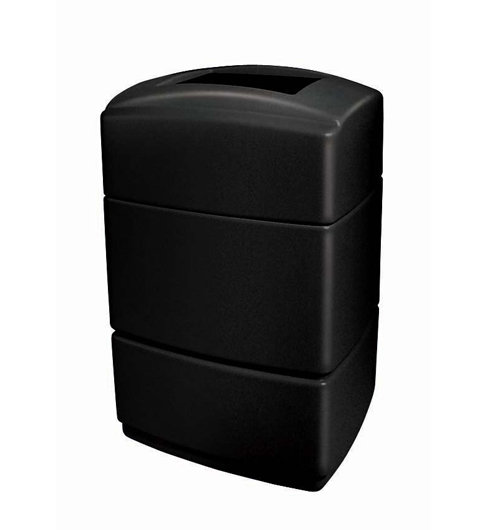 Poubelle 40 gallons PolyTec, Noir
