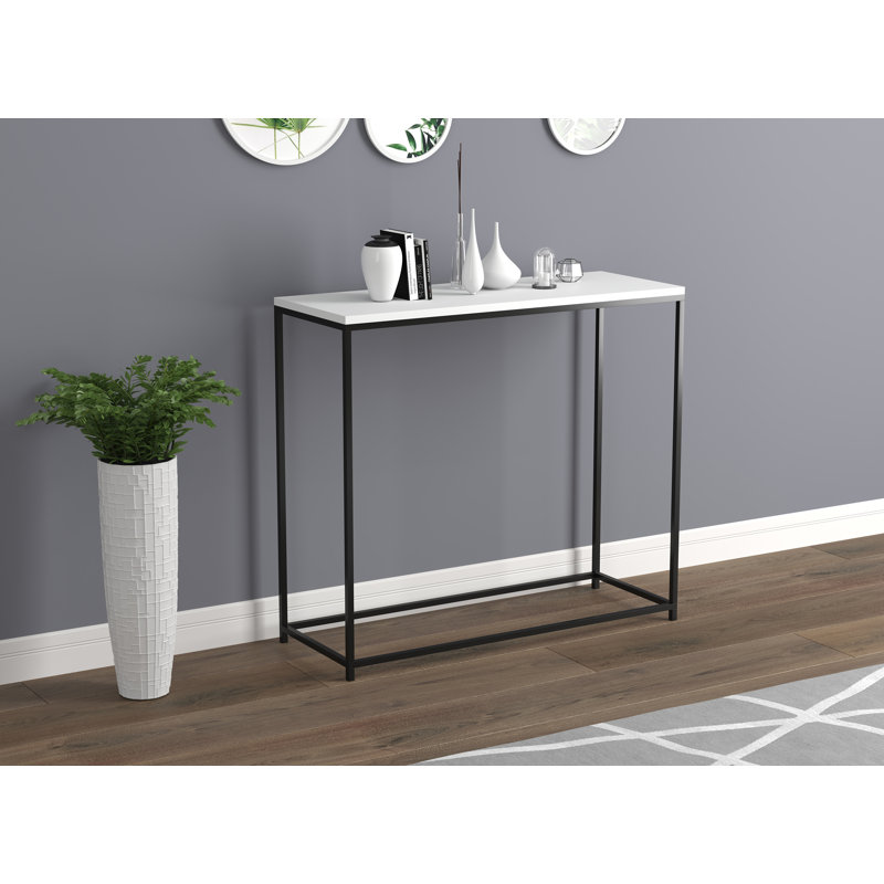 Girons 31'' Console Table, Black, White