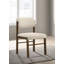 Chaise d'appoint de salle à manger rembourrée Kehoe crème et noyer (ensemble de 2)-2126346920