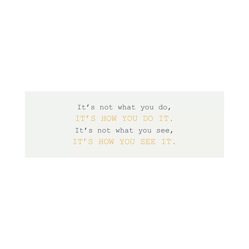What You Do by Kimberly Allen - Wrapped Canvas Panoramic Print, 30.48cm H x 91.44cm W x 1.91cm D