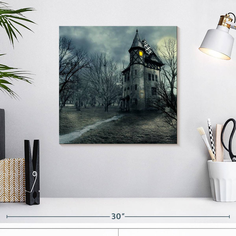 Hitzel Haunted House, 16" H x 16" W