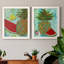 Ananas et melon d'eau I - ensemble de 2 reproductions d'art encadrées-319400296-319400341-319466721
