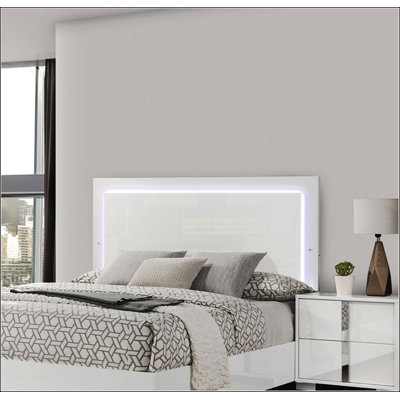 Contemporary White Eastern King Size Bed