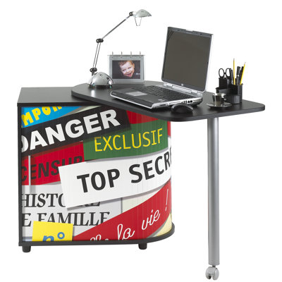 Foldable and Modular Oval Writing Desk