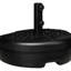 40 lb d'eau ou 46 lb de sable avec demi-parasol - stable pour la pelouse, poteau de 1,5 po et 2 po, porte-patio noir élégant / sable de 46 lb, noir, ajustable