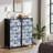 4 Drawer Dresser for Bedroom, Narrow Chest of Drawers, Wooden Top and Study Iron Frame 18"x37.5"-(WxH)