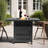 34" Propane Gas Fire Pit Table, 50000 BTU Rectangular Steel Fire Pit For Outside Patio Deck Garden Courtyard- Black