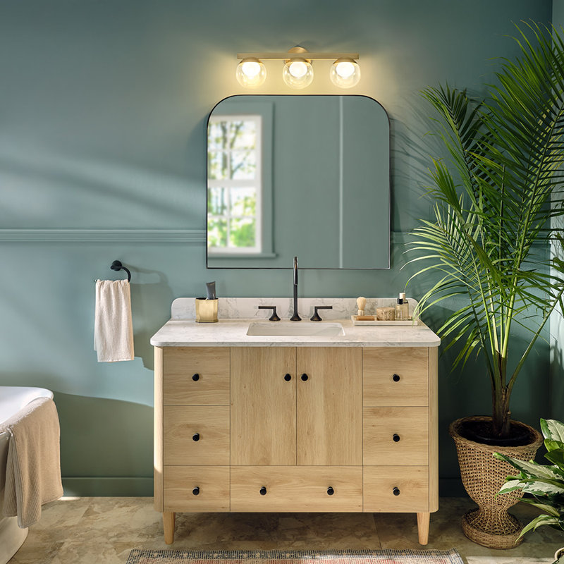Hinkley Sunni Medium Three Light Vanity, Gold