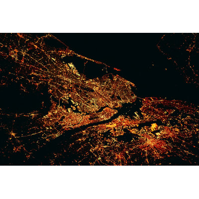 Lights At Night - Wrapped Canvas Print