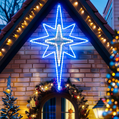 43 po d'extérieur bleu Bethlehem Star Leionna