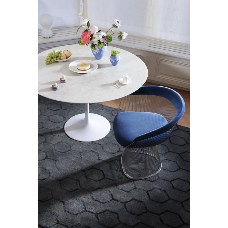 Gio Geometric Area Rug in Gray, Rectangle 5'7" x 7'10"
