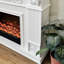 White Manufactured Wood Freestanding Fireplace
