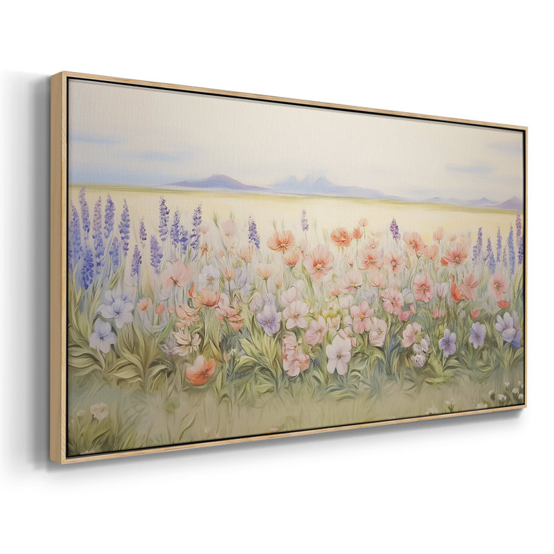 Botanical Series-CCXLIV- Toile tendue avec châssis tendue, prête à être accrochée, H 21 po x l 41 po, Naturel