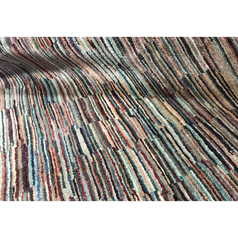 Hand-Knotted High-Quality Multi-Colored Area Rug