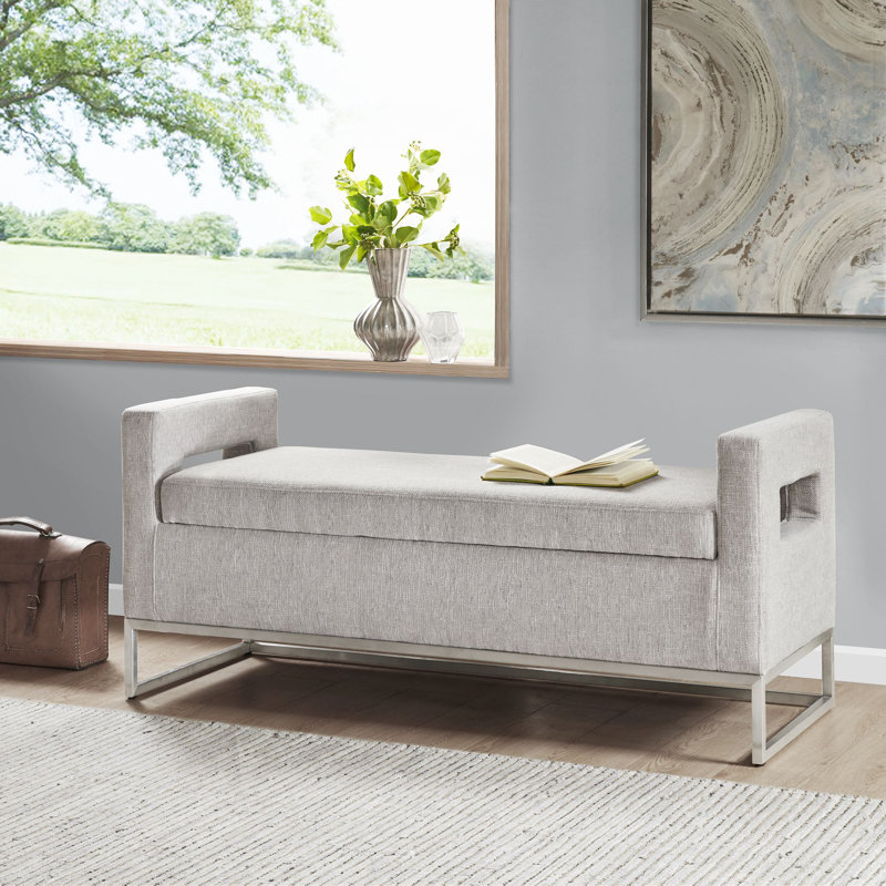 Crawford Storage Bench, Gray