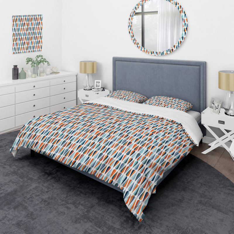Retro Art Deco - Mid century bedding set - Modern Mid-century Bed cover set, null, null