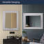 Faraaz Champagne Silver Honeycomb Textured Embossed Accent Mirror