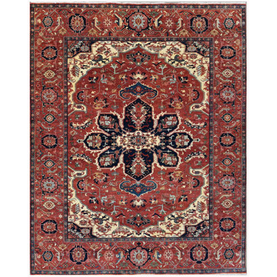 Wool Area Rug in Red