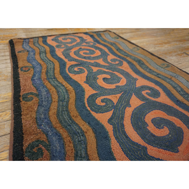 Tapis crocheté en laine des années 1930