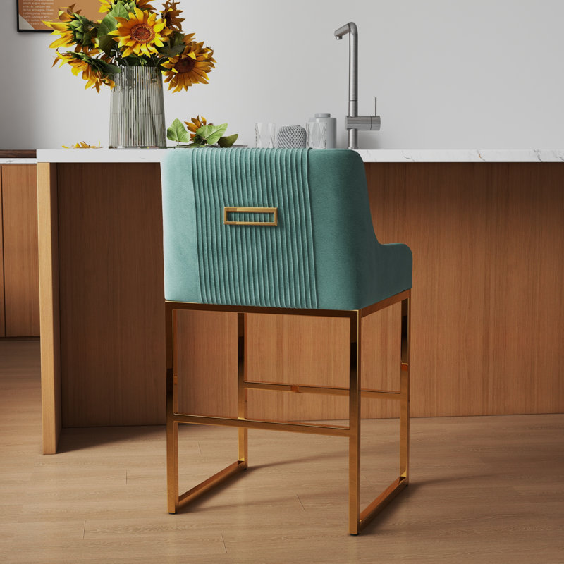 Tabouret de comptoir 26 po Zanthia, Vert menthe, 2
