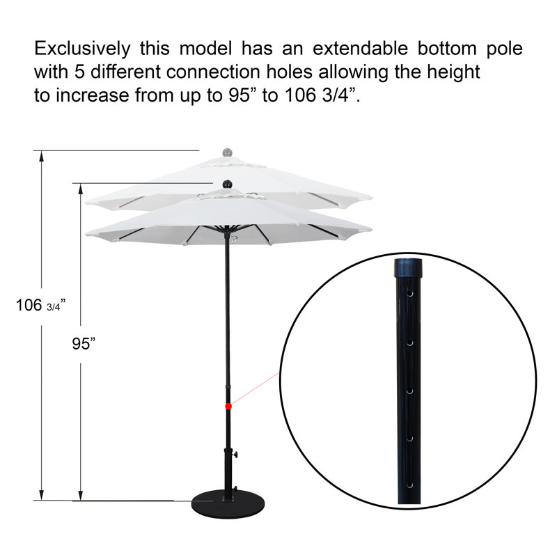Parasol de marché 7,5 pi DeHond, Kiwi