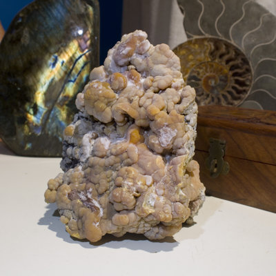 Mimétite botryoïde avec aragonite - Mine de Bilbao, Mexique