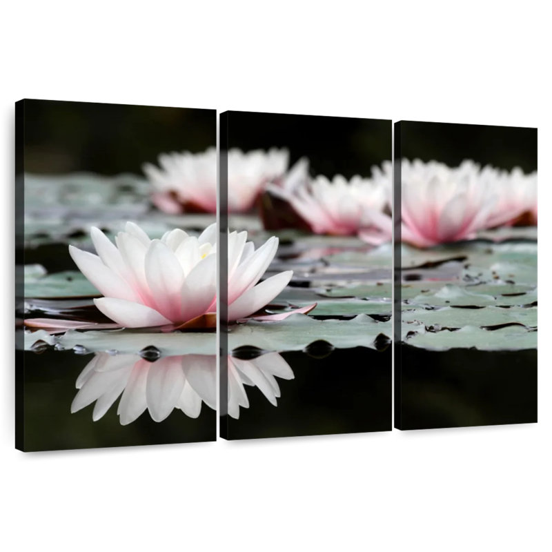 Harnek fleurs de lotus subtiles, H 24 po x l 38 po