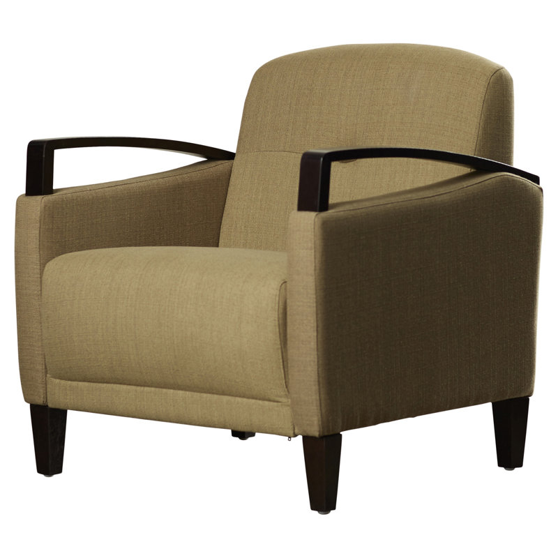 Fauteuil capitonné l 30 po Fabiano, Tissage couleur blé