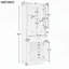 Armoire de salle de bain haute polyvalente avec plusieurs compartiments et fabrication durable
