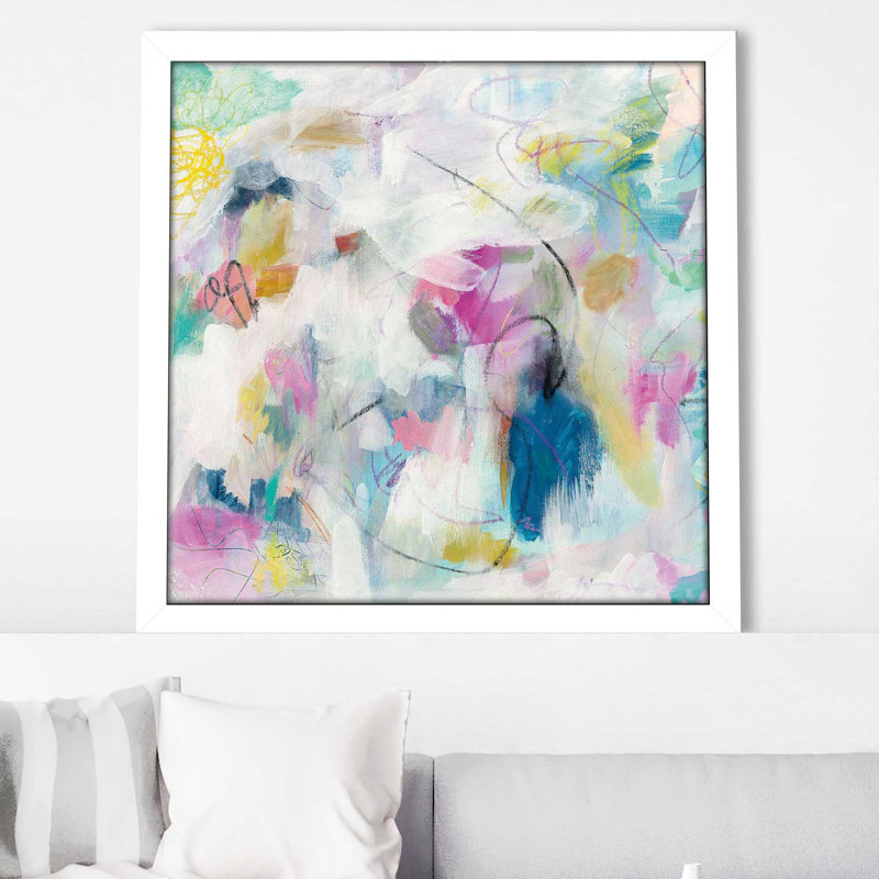 Lumière du jour I - Peinture, Cadre blanc, H 37,5 po x l 37,5 po x P 1 po