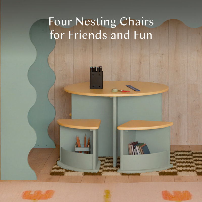 Nessa Nesting Play Table, Light Sage and Honey