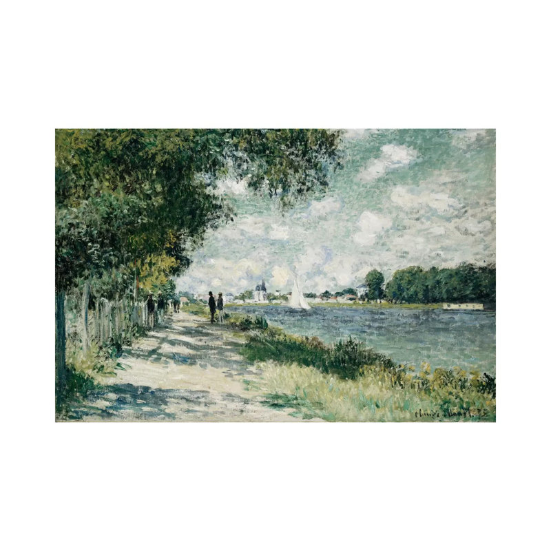 La seine à Argenteuil, 1875 - Giclée sur toile tendue avec châssis, H 26 po x l 40 po