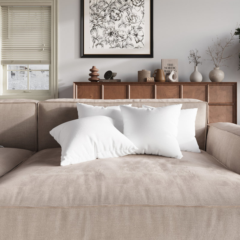 Coussins décoratifs 16 po x 16 po Calais (ensemble de 4), Carré 16 po
