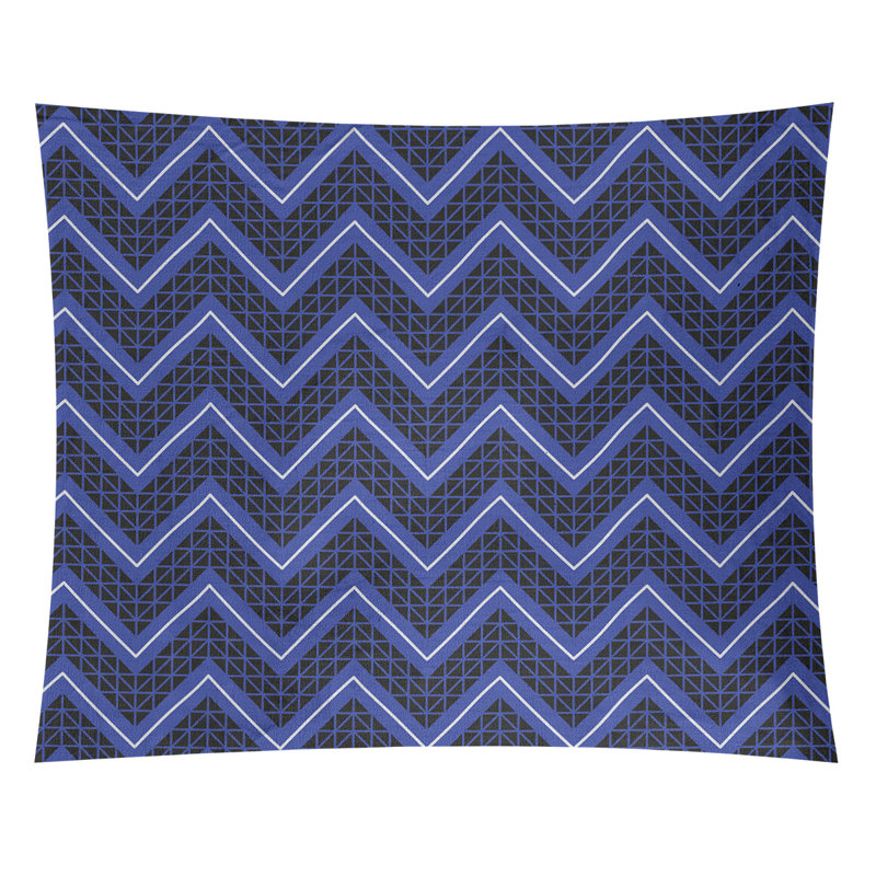 Tapisserie Stephenie, H 88 po x l 104 po, Bleu / Noir
