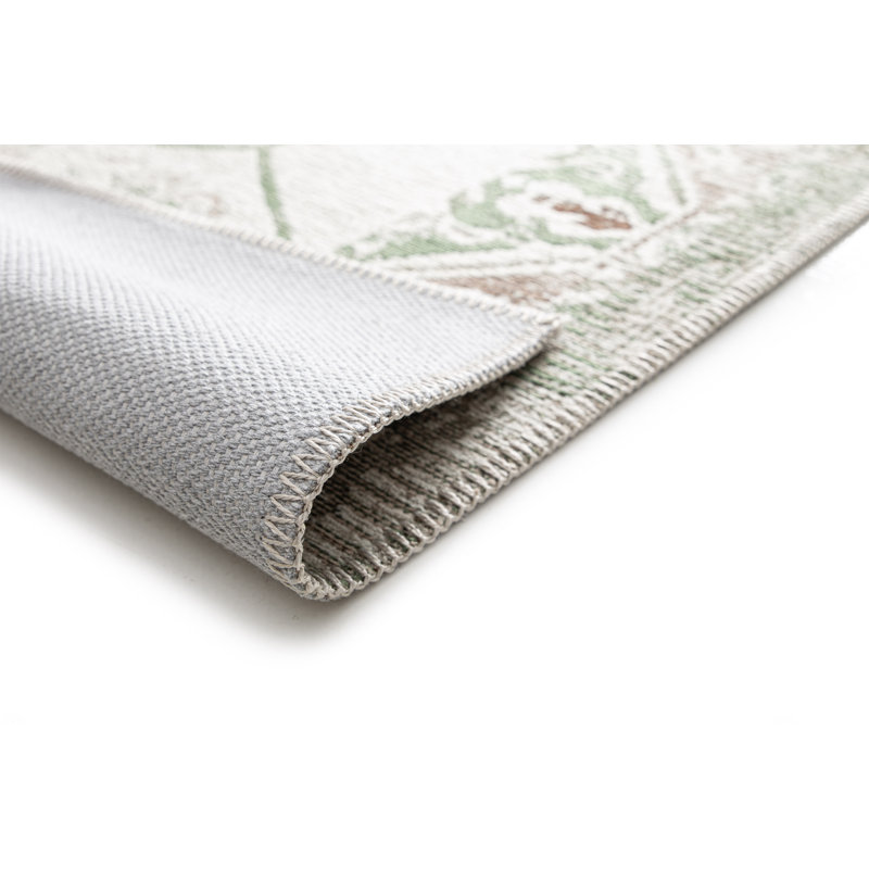 Rectangle Floral Area Rug, Beige, Rectangle 160 x 230 cm