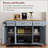 54Inch Large Kitchen Island With Rubber Wood Drop Leaf, Embossed Texture Rolling Kitchen Cart On 4 Wheels With 4 Doors And 3 Drawers, Kitchen Island With Storage For Kitchen, Dining Room-427763502