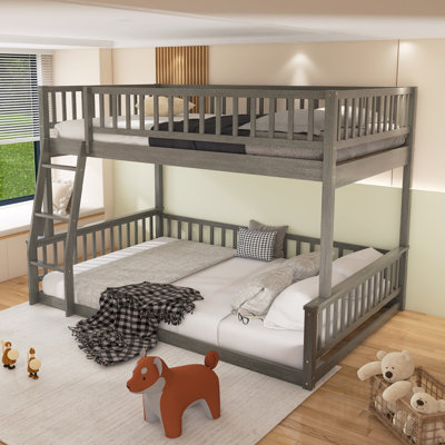 Bunk Bed With Ladder And Guardrails