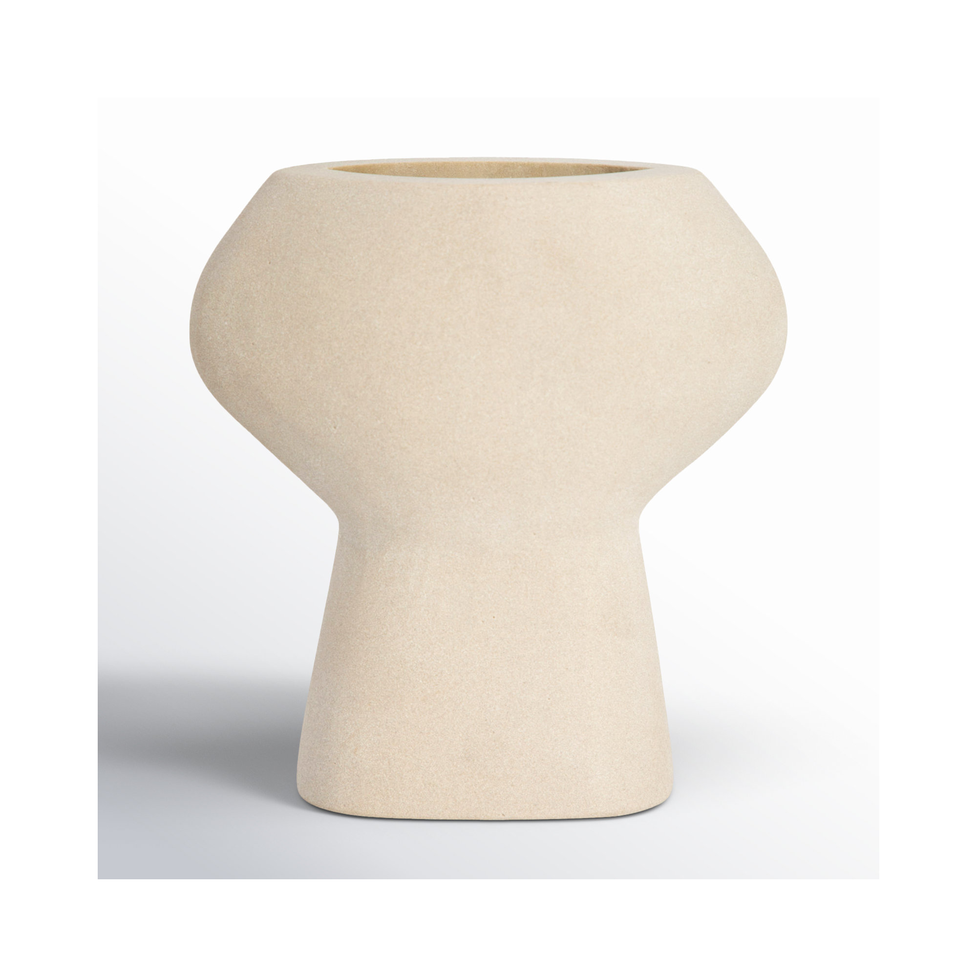 Harmony Handmade Stoneware Table Vase, 7" H x 6" W x 3" D