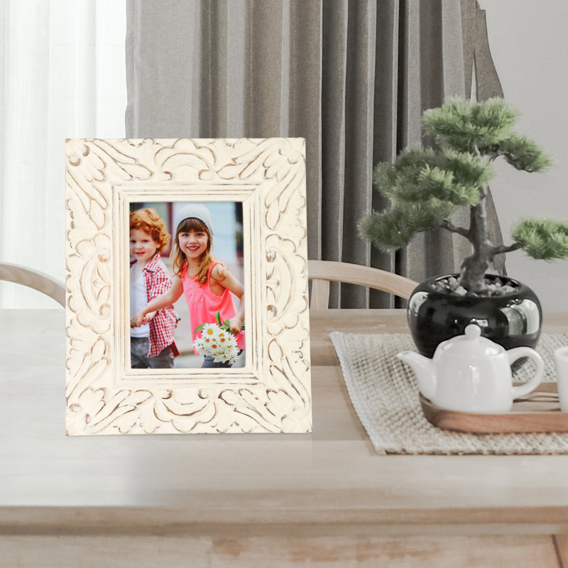 Kinley White Wood Picture Frame, 9.45" x 11.42"