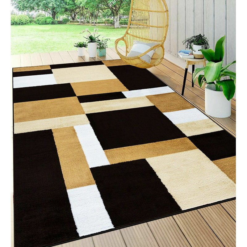 Milewski Geometric Hand Loomed Indoor / Outdoor Area Rug, Rectangle 60 x 220cm