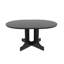 Table de salle à manger 59 x 43 pouces ovale, extensible avec rallonge amovible, base en tréteau noir, style cuisine, peut accueillir 6 convives, intérieur spacieux,