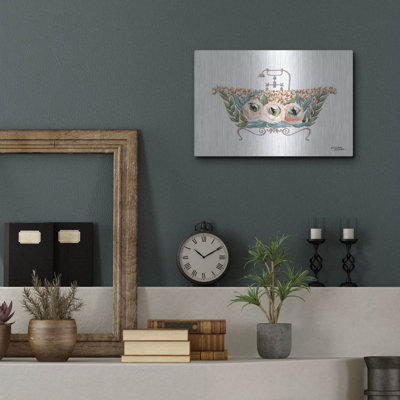  «Vintage Bathaign» par Michele Norman, art mural en métal, 16 po x 12 po