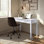 Bureau d'écriture en bois massif avec plateau à clavier rabattable et 2 tiroirs Warm Shaker