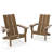 Maillet 2 Person Outdoor HDPE Folding Adirondack Chairs With Cell Phone Stand (Set Of 2)-123349697