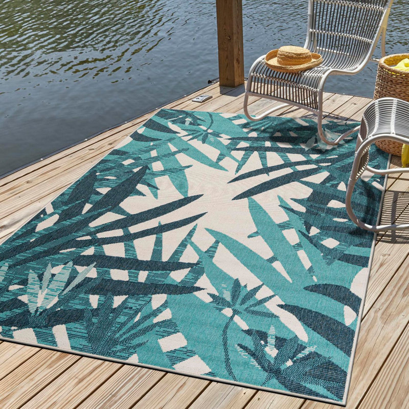 Tapis botanique intérieur / extérieur, Rectangle 10 pi x 14 pi 2 po