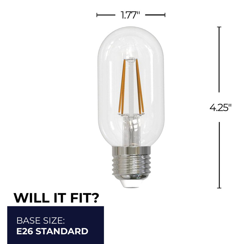 5 W (équivalent à 40 W), ampoule DEL T14 à intensité variable, blanc froid (3 000 K) E26 / culot moyen (standard)