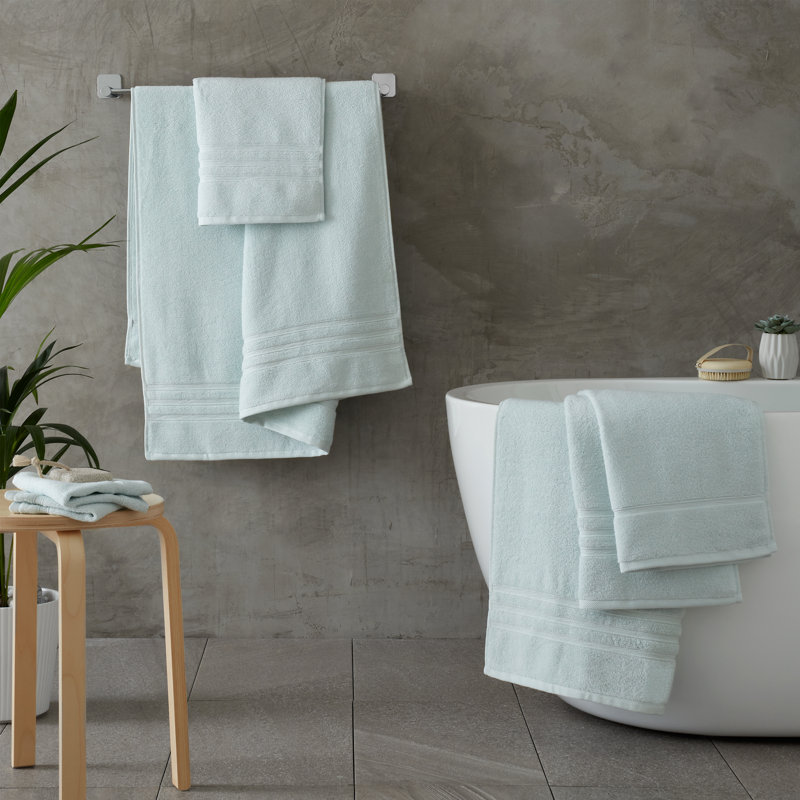Zero Twist 100% Cotton 6-Piece Towel Bale, Duck Egg
